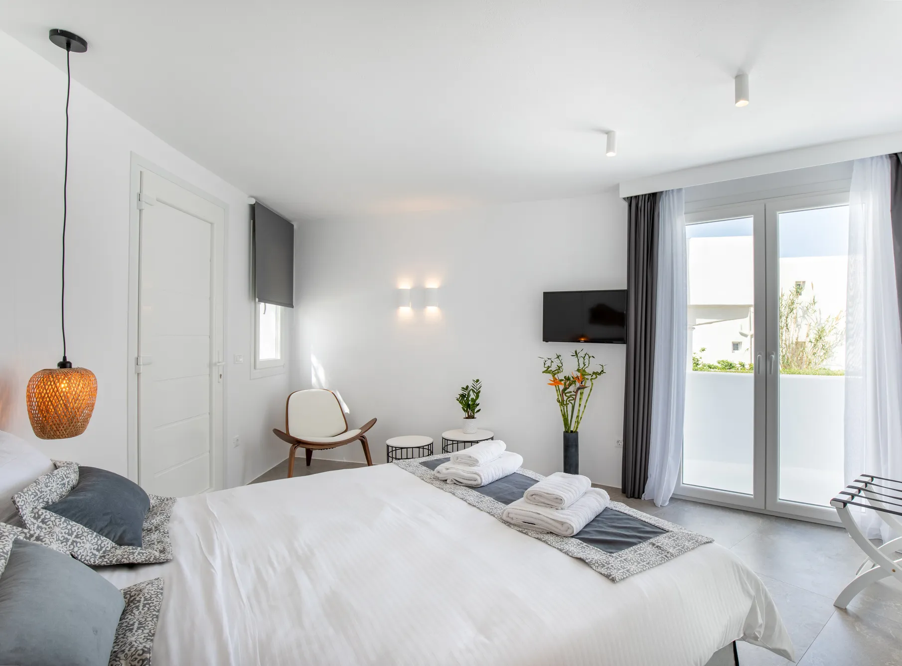 Bedroom looking towards the terrace window
